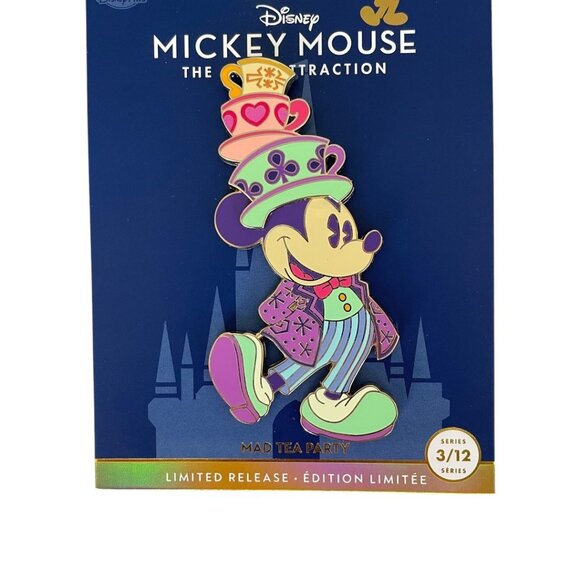 Disney Parks Mickey Mouse Main Attraction Mad Tea Party Limited Release Pin - Picture 3 of 6